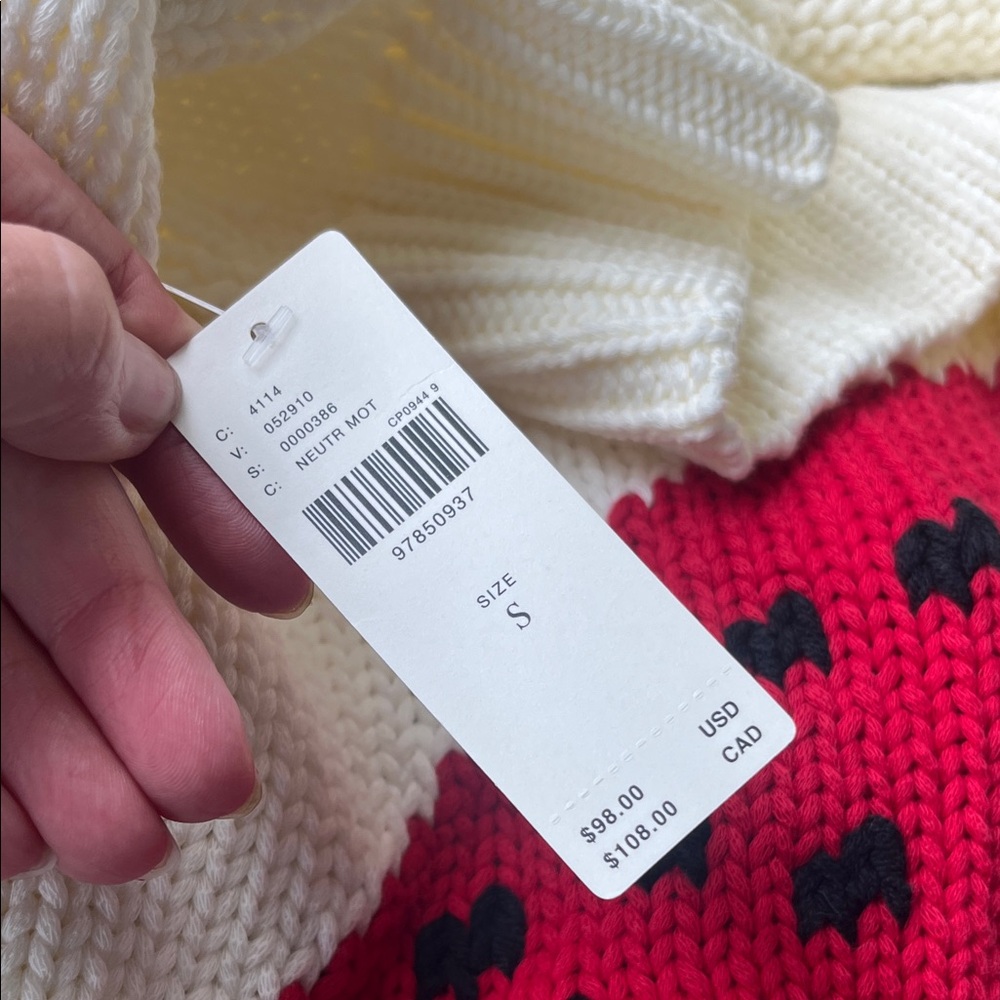 Anthropologie Maeve Cream Sweater with Strawberry Design - Picture 5 of 6